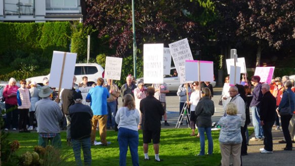 Crowd of Protestors Calling for Baldwin to Resign Now
